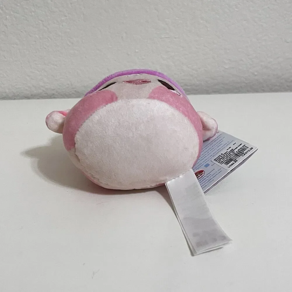 #Plush Goals By Cuddle Barn Strawberry Mooshake Cow Clip Mini Series 4.5